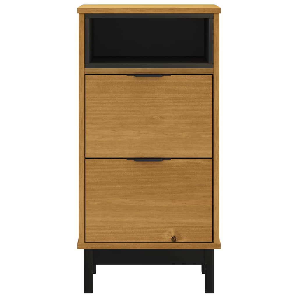 Mesita De Noche Flam Madera Maciza De Pino 40x35x80 Cm_3