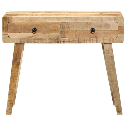 Mesa Consola Madera Maciza De Mango Rugosa 90x32x75 Cm_0