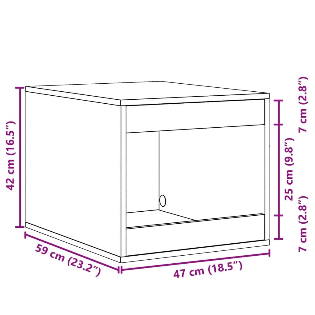 Vidaxl Mueble Arenero Para Gatos Madera Ingeniería Blanco 47x59x42 Cm_2