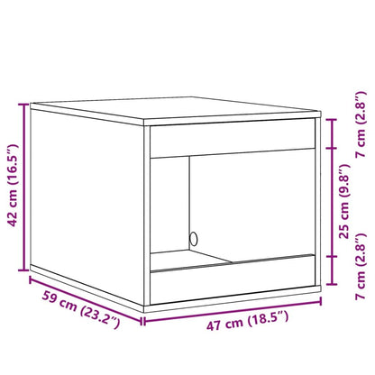 Vidaxl Mueble Arenero Para Gatos Madera Ingeniería Blanco 47x59x42 Cm_2