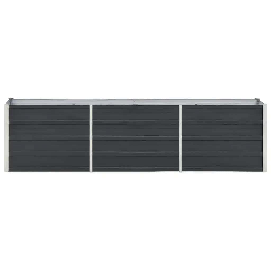 Arriate De Acero Galvanizado Gris Antracita 240x40x45 Cm_3