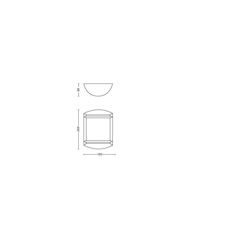 Aplique Led 6w 600lm 4.000k Blanco Antelope Philips_1