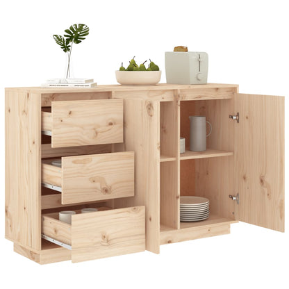 Aparador De Madera Maciza De Pino 111x34x75 Cm / Vetonek_4