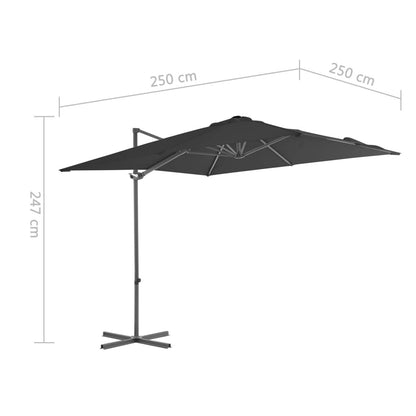 Vidaxl Sombrilla De Jardín Con Base Portátil Gris Antracita_2