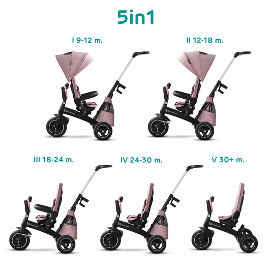 Triciclo Infantil Bidireccional Easytwist Mauvelous Pink_0