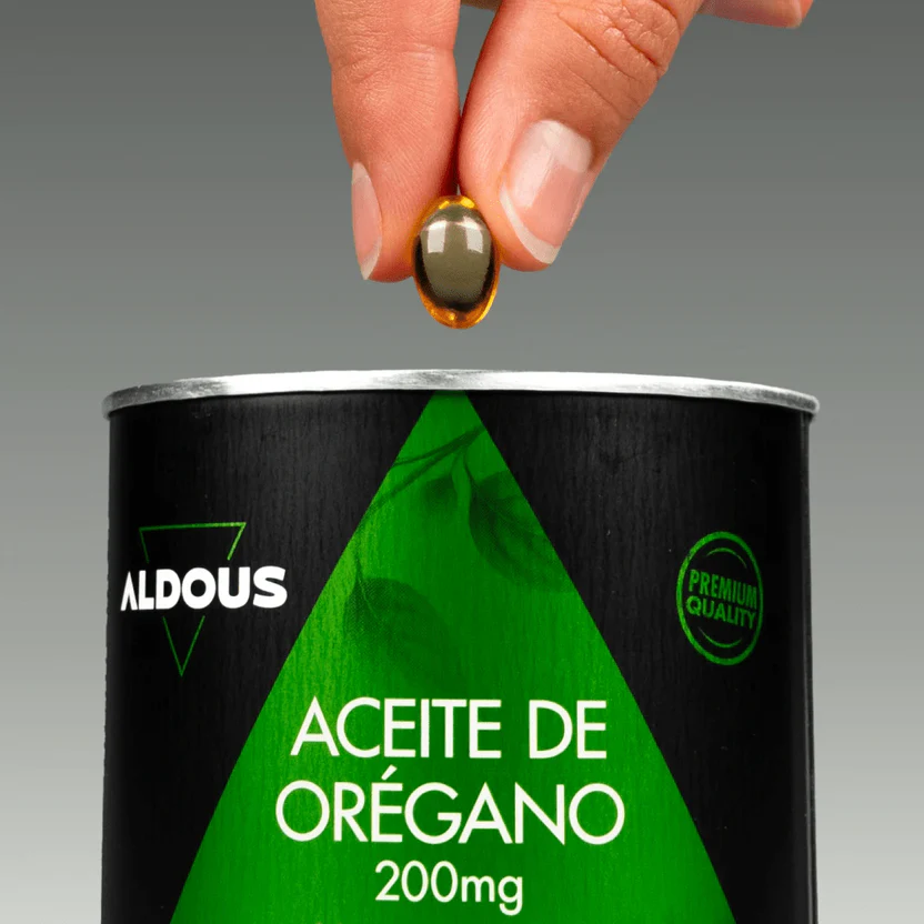 Aceite de Orégano 200 mg, 160 mg de Carvacrol Aldous Bio 200 Perlas