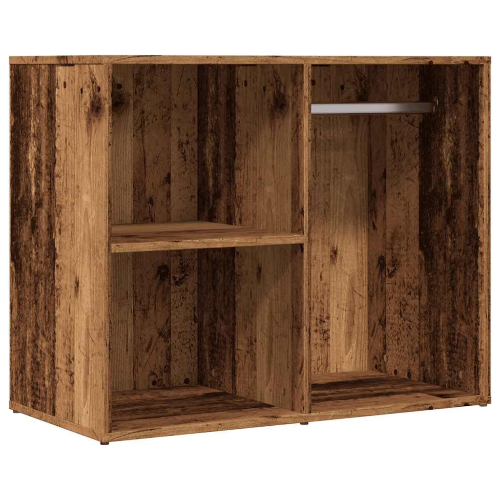 Mueble De Vestidor Madera De Ingeniería Madera Vieja 80x40x65cm_0