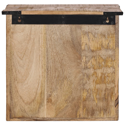 Mesita De Noche Madera Maciza De Mango 40x30x37 Cm_4