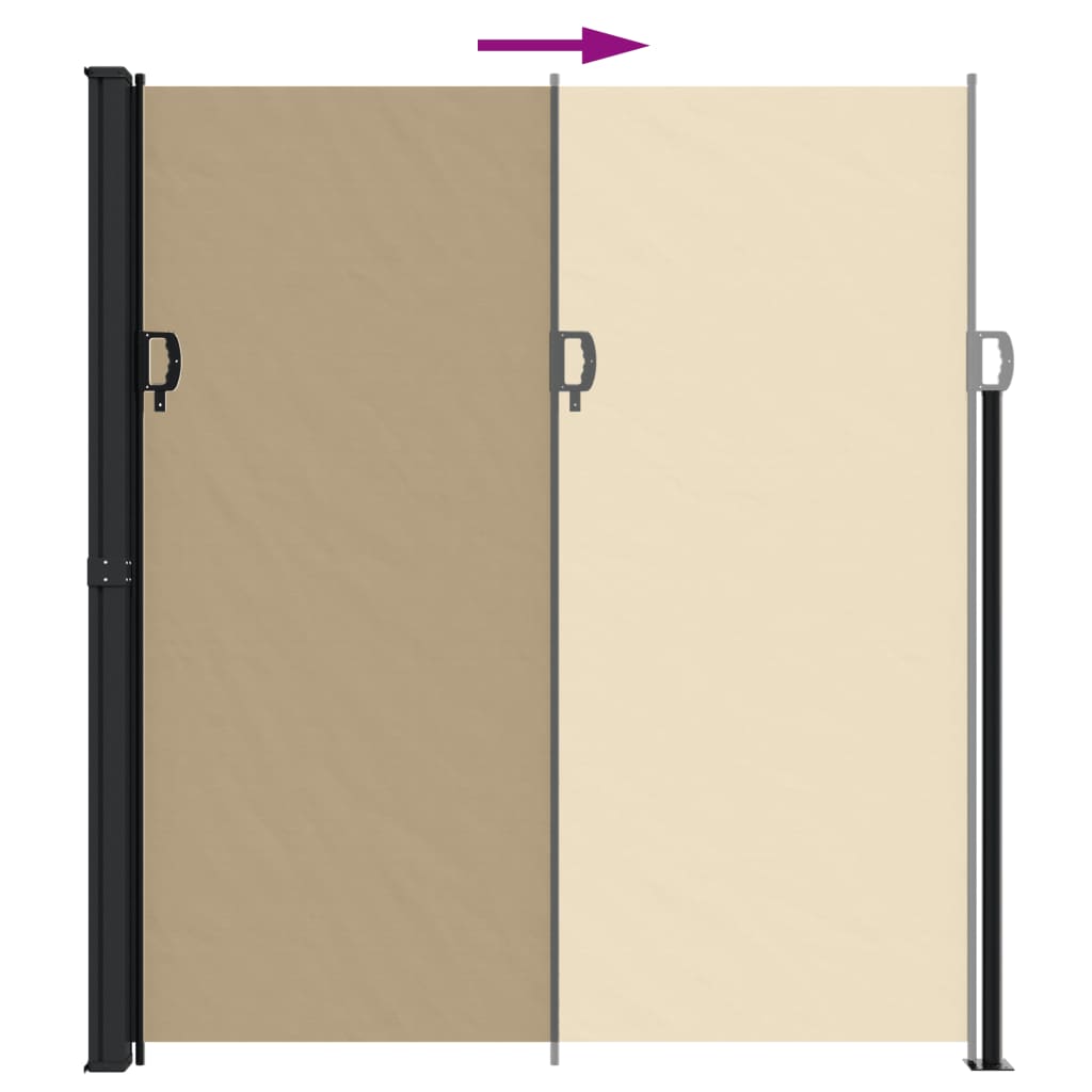 Toldo Lateral Retráctil Beige 220x500 Cm_3