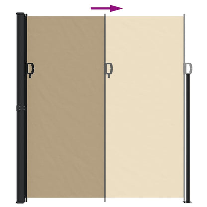 Toldo Lateral Retráctil Beige 220x500 Cm_3