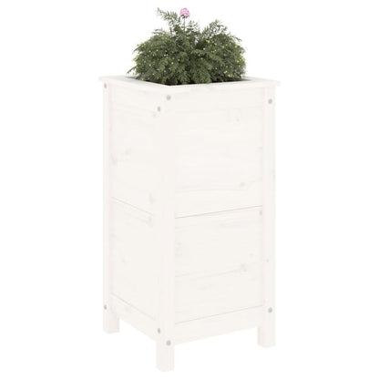 Jardinera Madera Maciza De Pino Blanco 40x40x78 Cm_2