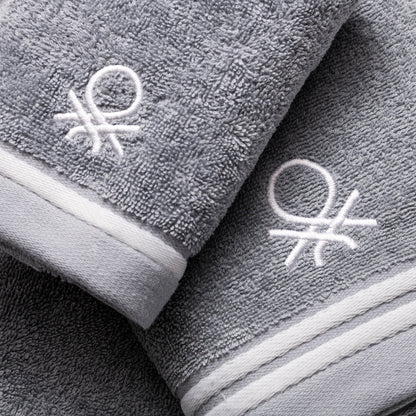 Set 3pc Toalla De Baño (1pc 30x50cm + 1pc 50x90cm + 1pc 70x140cm) 450gsm 100% Algodón Gris Tevere