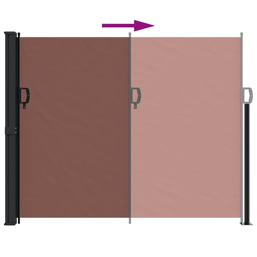 Vidaxl Toldo Lateral Retráctil Marrón 160x500 Cm_4