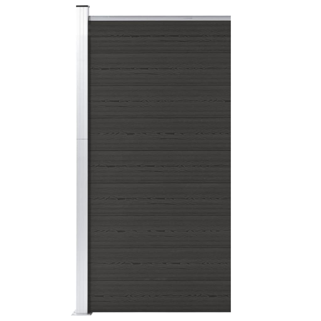 Panel De Valla Wpc Negro 95x186 Cm / Vetonek_2