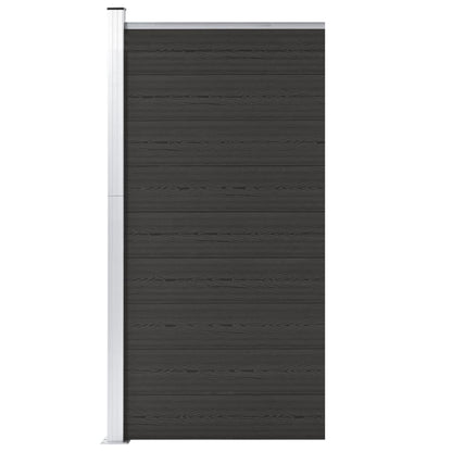 Panel De Valla Wpc Negro 95x186 Cm / Vetonek_2