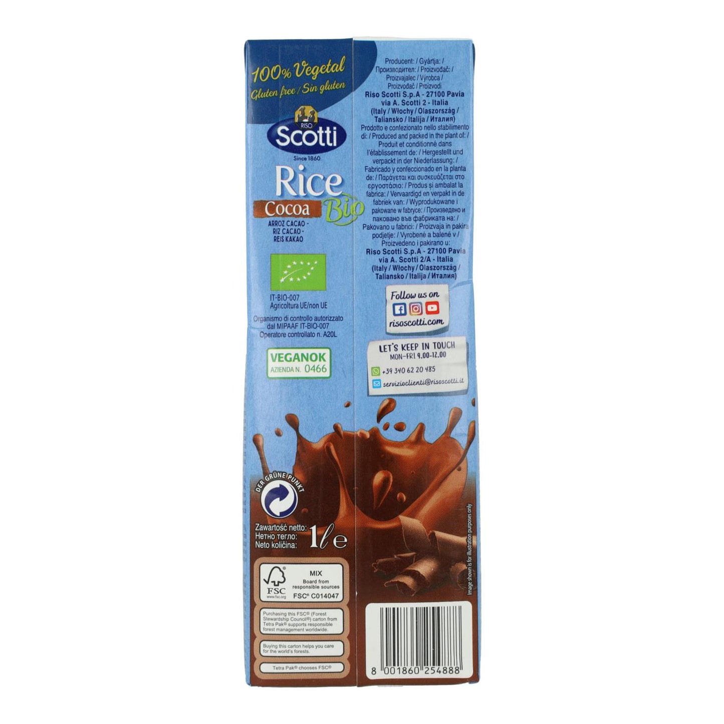 Pack x 3 Bebida Bio Arroz y Chocolate Scotti 1 L