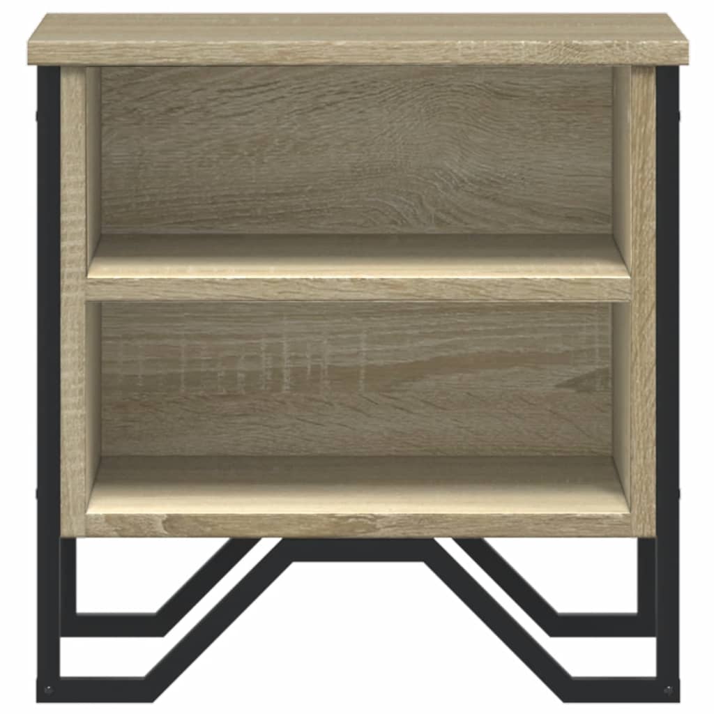Mesita De Noche Madera De Ingeniería Roble Sonoma 40x30x40 Cm_3