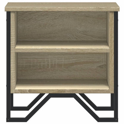 Mesita De Noche Madera De Ingeniería Roble Sonoma 40x30x40 Cm_3