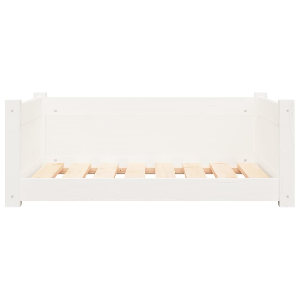 Vidaxl Cama Para Perros Madera Maciza De Pino Blanco 75,5x55,5x28 Cm_4