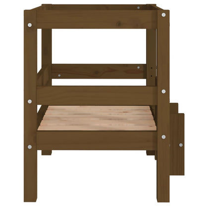 Vidaxl Cama Para Perros Madera Maciza Pino Marrón Miel 55,5x53,5x60 Cm_5