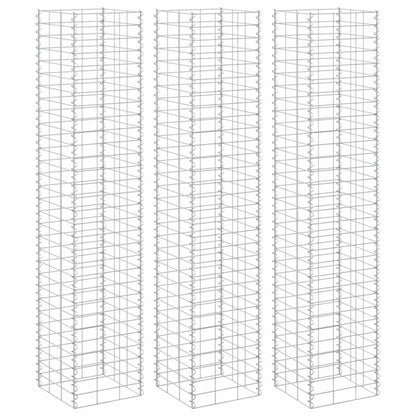 Arriates De Gaviones 3 Unidades Hierro 30x30x150 Cm_1