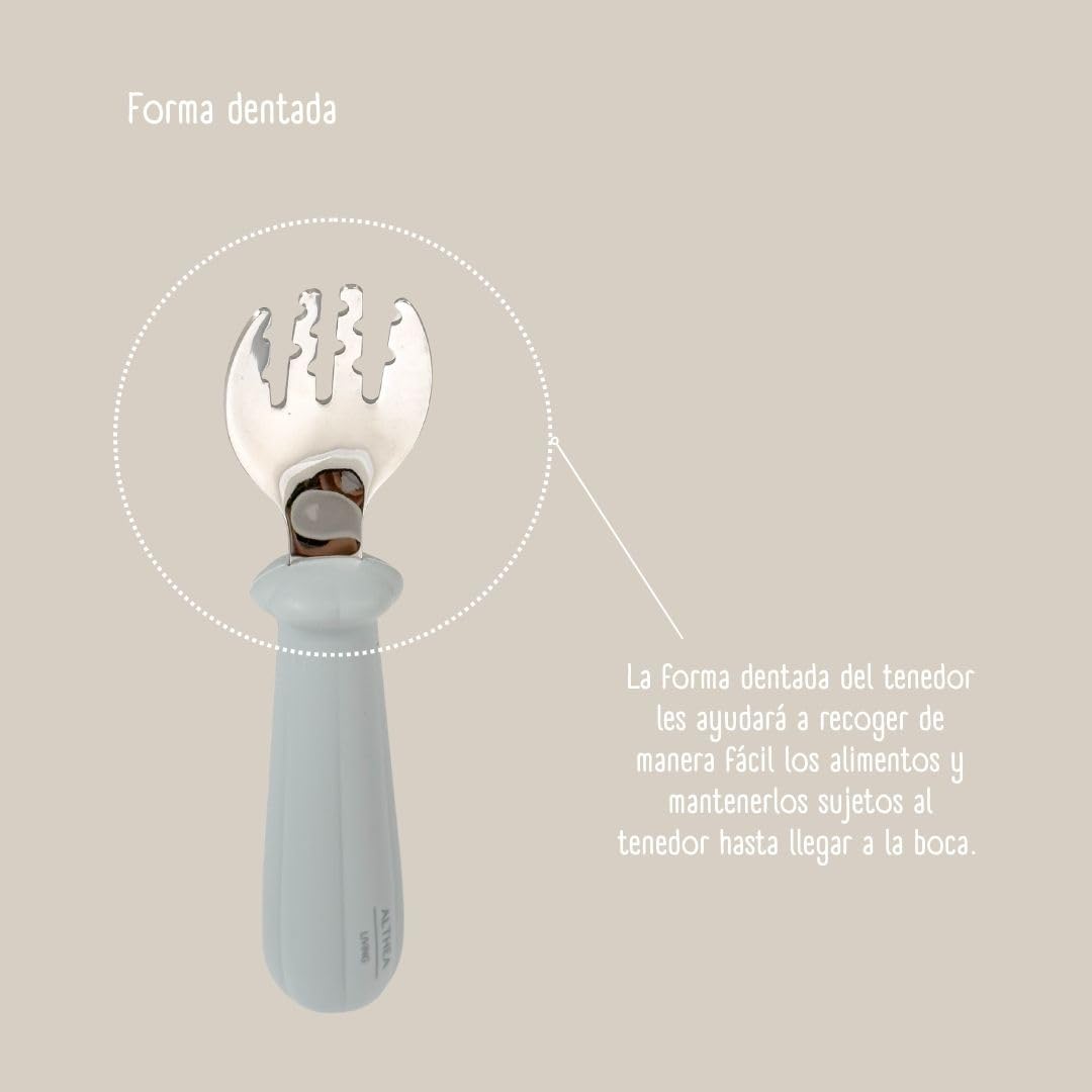 Juego De Tenedor Y Cuchara - Azul Marino._2