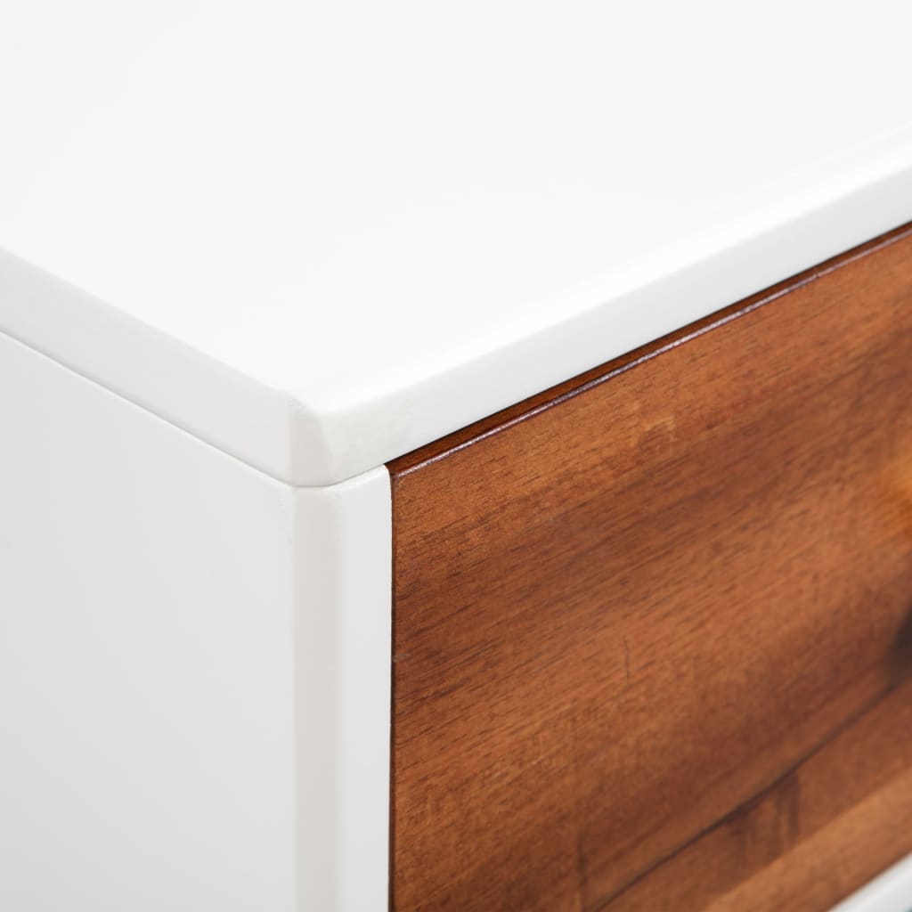 Mesa De Centro De Madera Maciza De Acacia 90x50x40 Cm_4