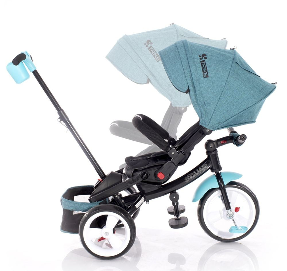 Triciclo Evolutivo Jaguar Con Capota , Asiento Giratorio 360º Y Ruedas Eva Ivory_2