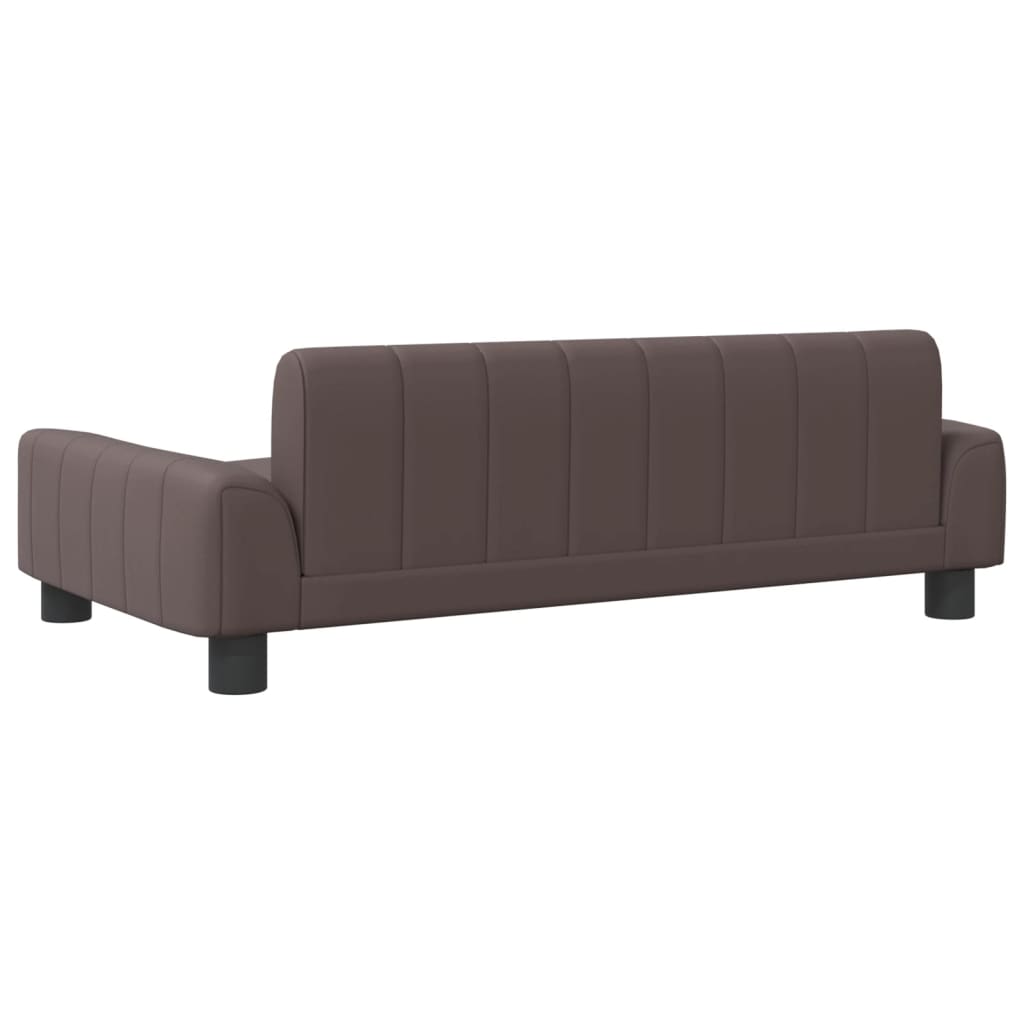 Cama Para Perros De Cuero Sintético Marrón 90x53x30 Cm / Vetonek_2