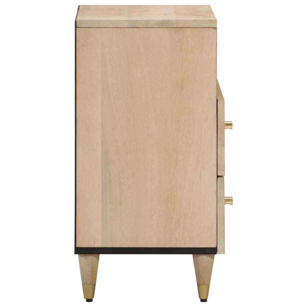 Mesita De Noche Madera Maciza De Mango 50x33x60 Cm_2