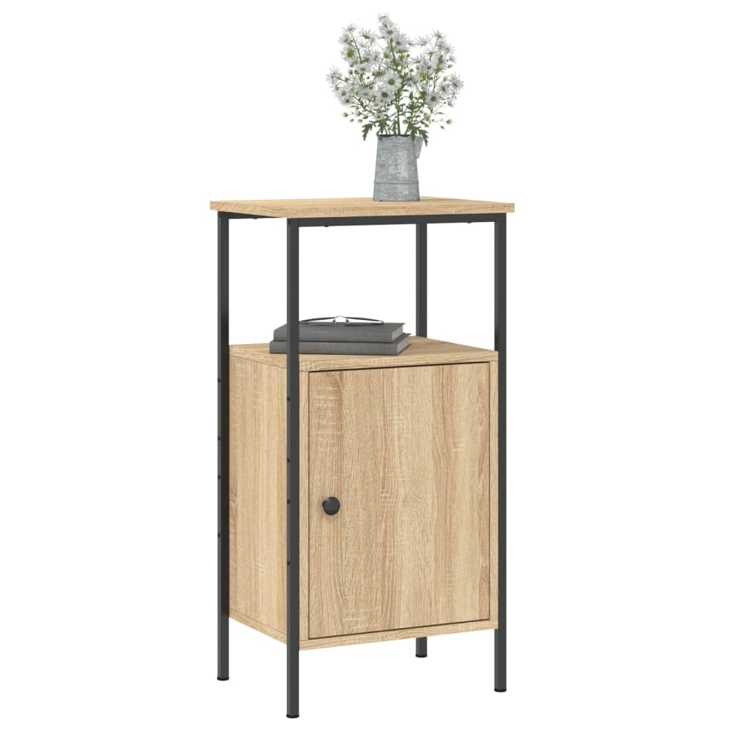 Mesitas Noche 2 Uds Madera Ingeniería Roble Sonoma 41x31x80 Cm_1
