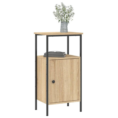 Mesitas Noche 2 Uds Madera Ingeniería Roble Sonoma 41x31x80 Cm_1