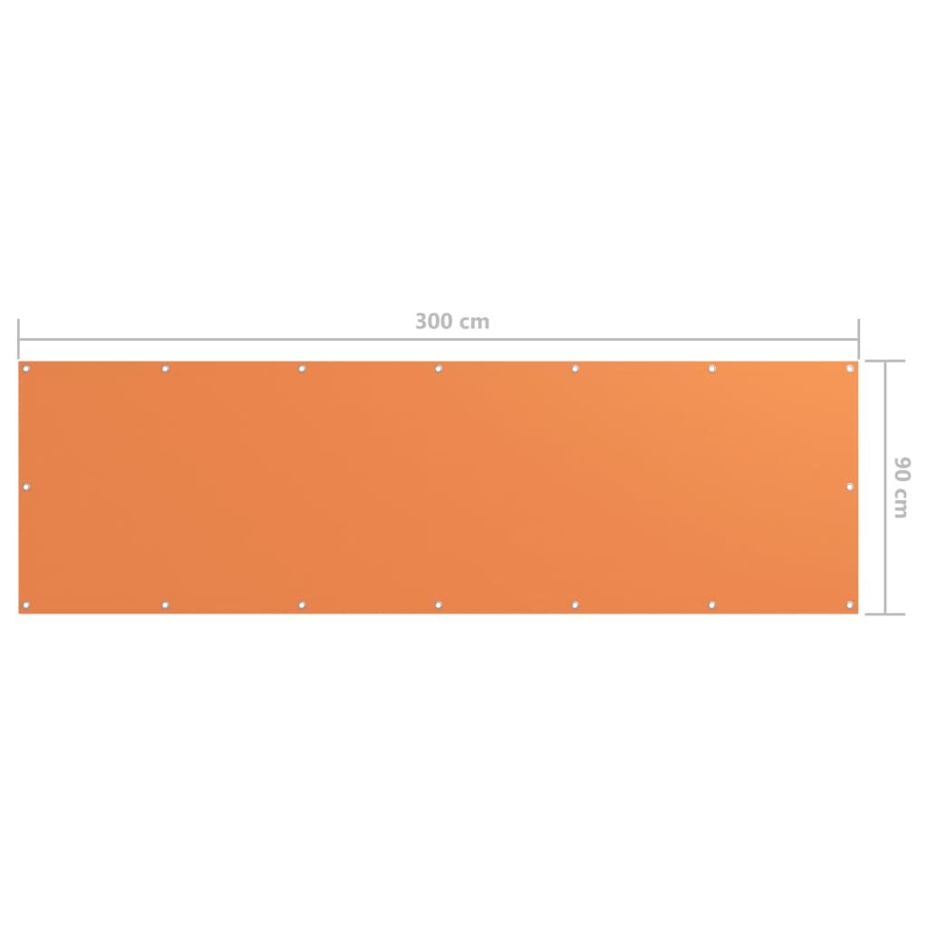 Vidaxl Toldo Para Balcón Tela Oxford Naranja 90x300 Cm_4
