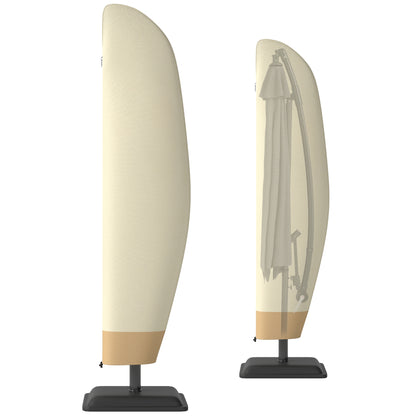 Outsunny Funda Protectora De Sombrilla Impermeable Tela Oxford Ø56x220 Cm Beige_0