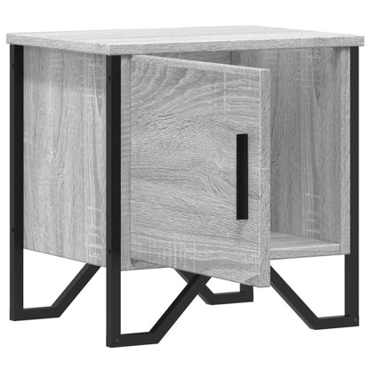 Mesitas De Noche 2 Uds Madera Ingeniería Gris Sonoma 40x30x40cm_4