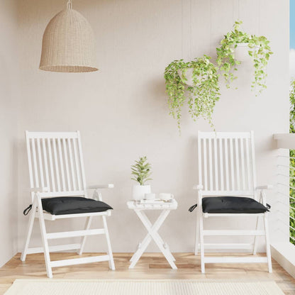 Vidaxl Cojines De Silla De Jardín 2 Uds Tela Oxford Negro 50x50x7 Cm_1