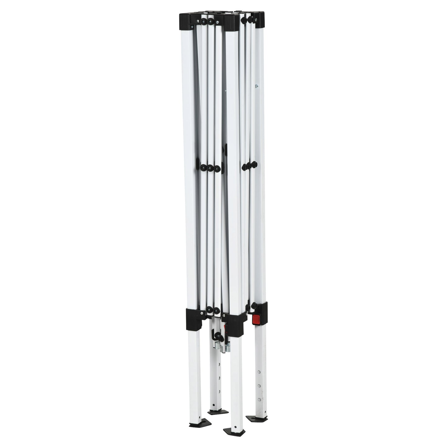 Outsunny Carpa Plegable 2 Paredes Laterales 2,89x2,89 M Altura Ajustable Blanco_4