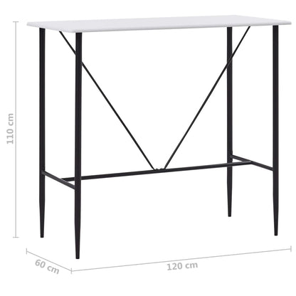 Mesa Alta De Cocina Mdf Blanco 120x60x110 Cm_4