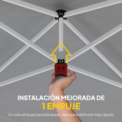 Outsunny Carpa Plegable 6x3 M Con Montaje Rápido Y Tiras Reflectantes Beige_5