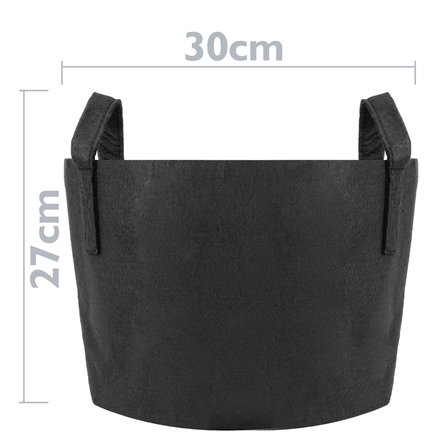 Bolsa Para Cultivo Y Crecimiento De Plantas Maceta De Tela Geotextil De 20 Litros 30x27cm 10-pack_2