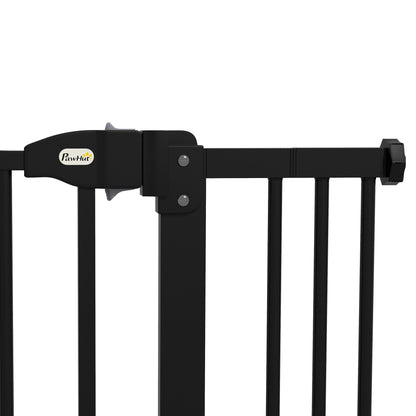 Pawhut Barrera Para Perros Con Ancho Ajustable 74-100 Cm Con 2 Extensiones Negro_3