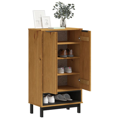 Zapatero Flam Madera Maciza De Pino 59,5x35x107 Cm / Vetonek_4