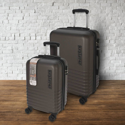 Well Home Juego De 2 Maletas Abs Trolley De 18'' Y 22'' Color Gris