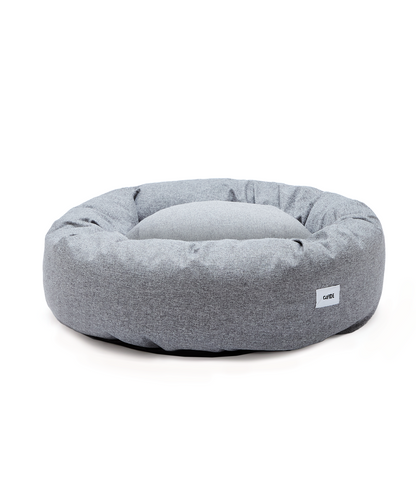 Cafide Cama Donut Para Perro Con Tejido De Chenilla Gris. Modelo Nuba. Talla S (60x60x15 Cm)_0