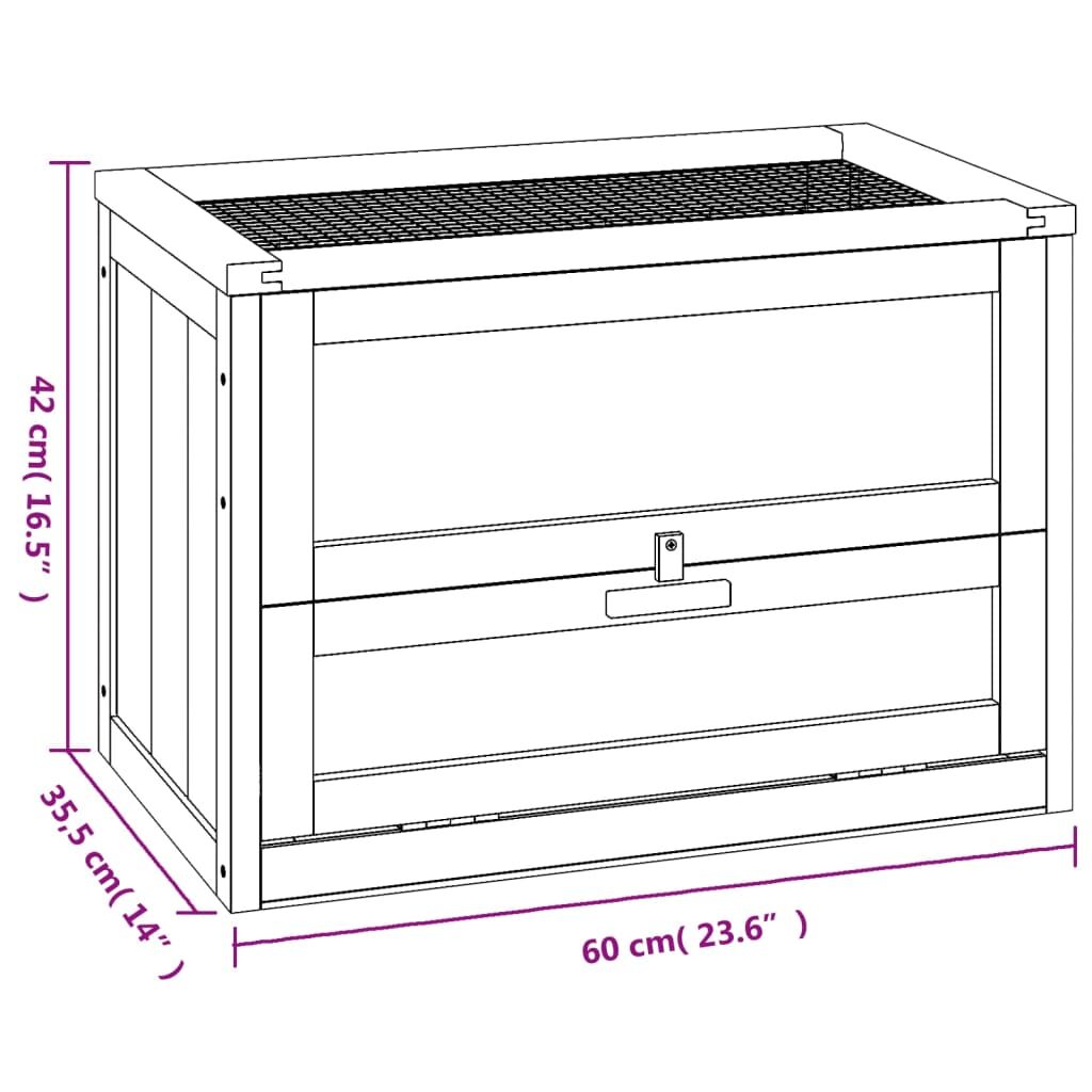 Vidaxl Jaula Para Hámster Madera Maciza Abeto 60x35,5x42 Cm_2