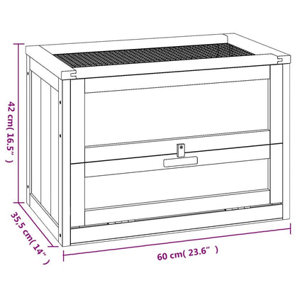 Vidaxl Jaula Para Hámster Madera Maciza Abeto 60x35,5x42 Cm_2