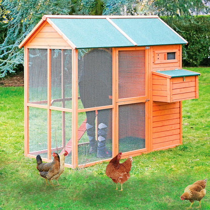 Gallinero Gran Capacidad Helsinki - Gallinero Exterior Para 7-9 Gallinas - Refugio Y Voladero - Bandeja Extraíble_0