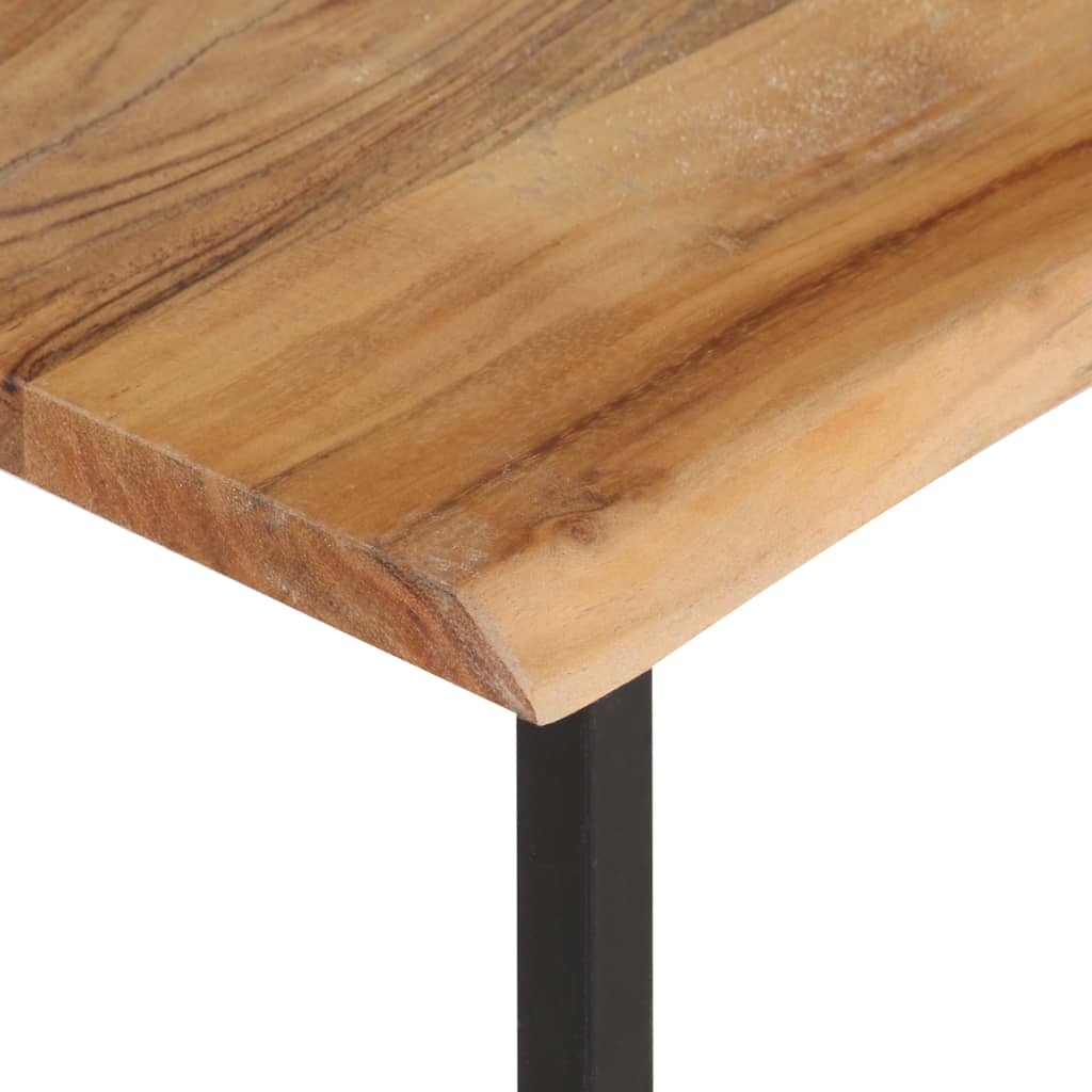 Perchero Con Borde Natural Madera Maciza De Acacia 100x35x22 Cm_5