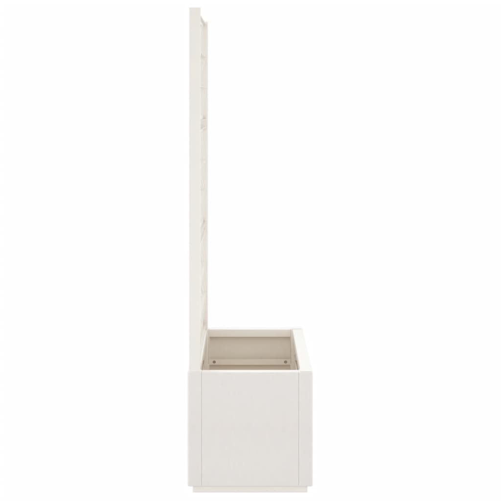 Jardinera Con Enrejado Pp Blanco 80x36x140 Cm_3