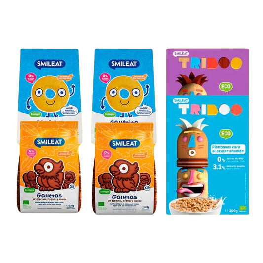 Pack desayuno cereales y galletas Smileat